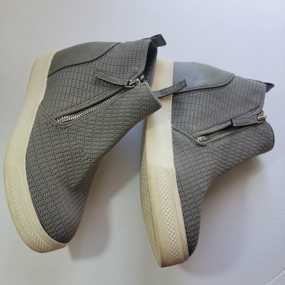 Steve Madden platform knitted sneaker wedge in grey Size 7M - Picture 4 of 12
